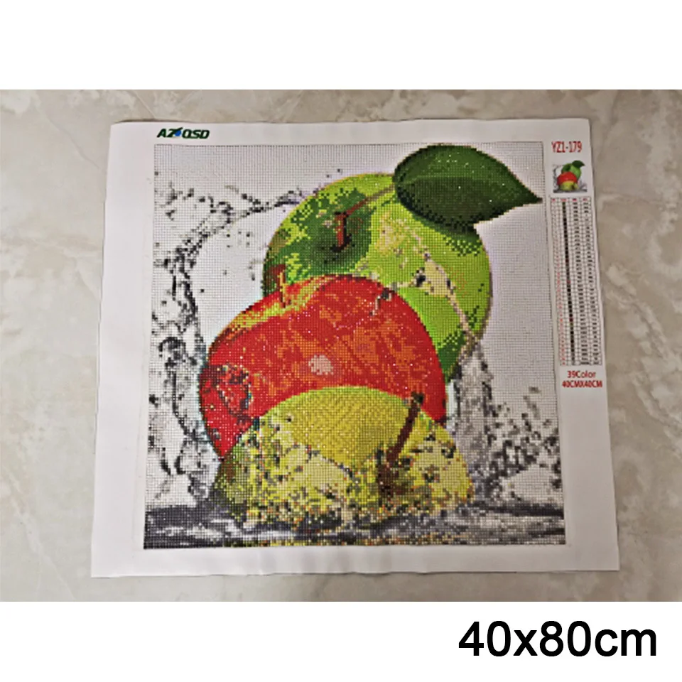 Картина AZQSD алмазные вышитые фрукты 5D сделай сам вышивка крестиком лимонный лед