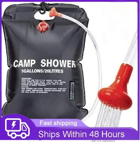 

Portable Shower Bag Blue PVC Travel Wash Kit Camping Accessory Set 5 gallon/20L for Outdoor Travel Camping/Hiking