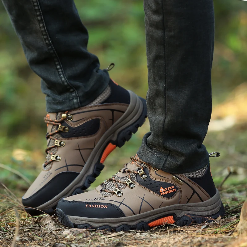 Large Size Hiking Shoes Outdoor Sport Men Shoes Waterproof Trekking Men's Sneakers Non Slip Climbing Camping Trekking Shoes Man