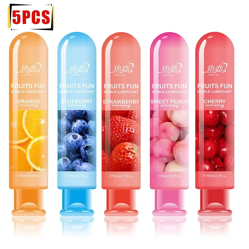 5 шт. 80 мл съедобная смазка вкус для взрослых секс-смазка на водной основе