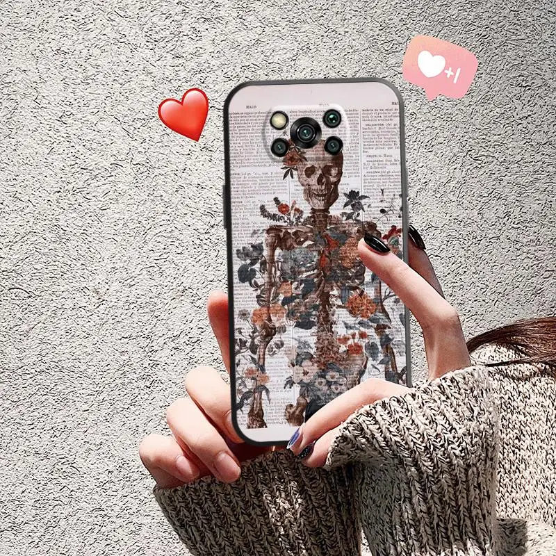 

Flowers And Skulls Phone Case For XiaoMi 11 Ultra 11 Ultra Note 10 Pro Lite CC9e 10S CC9 9SE Mi Odet Ultra Luxury Coque Stand