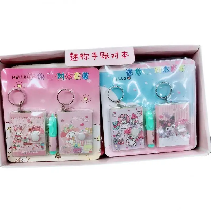 

Kawaii милый мультяшный Sanrioed Mymelody портативный креативный мини брелок с ручкой блокнот для детей