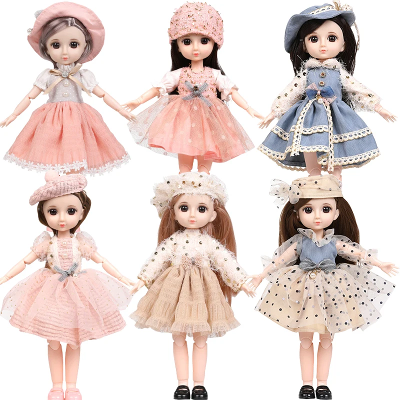 30cm Doll Clothes 1/6 BJD Fat Body Princess High Quality Dress Casual Accessories Dress Up Doll Gift DIY Clothing Fur Suit