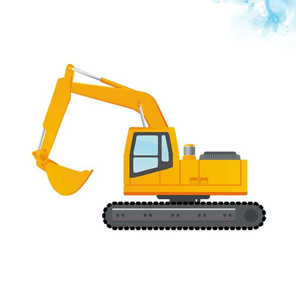 

Wall Sticker Decals Construction Car Decal Truck Excavator Vinyl Kids Boy Baby Stick Peel Engineering Cling Cartoon Vehicles