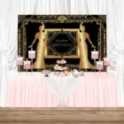 Экстравагантный фон для фотосъемки SeekPro леди вечеринка черный золотой большой Гэтсби украшение для фотосъемки на день рождения