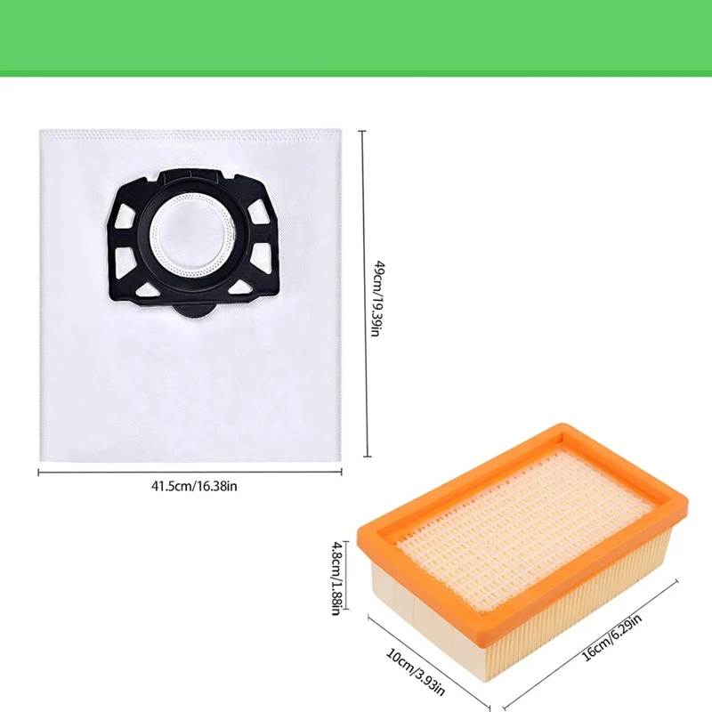 Мешки для пылесоса 2 863-006.0 фильтр Karcher WD4 WD5 WD6 WD5P WD6P запасные части премиум-класса