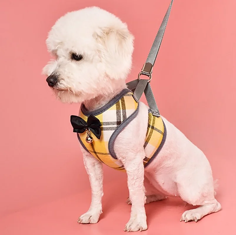 

Fashion Bow Small Dog Leash Set Pet Cat Vest Strap Party Mesh Mat for Small Puppy Chihuahua Yorkie French Bulldog Dog Supplies