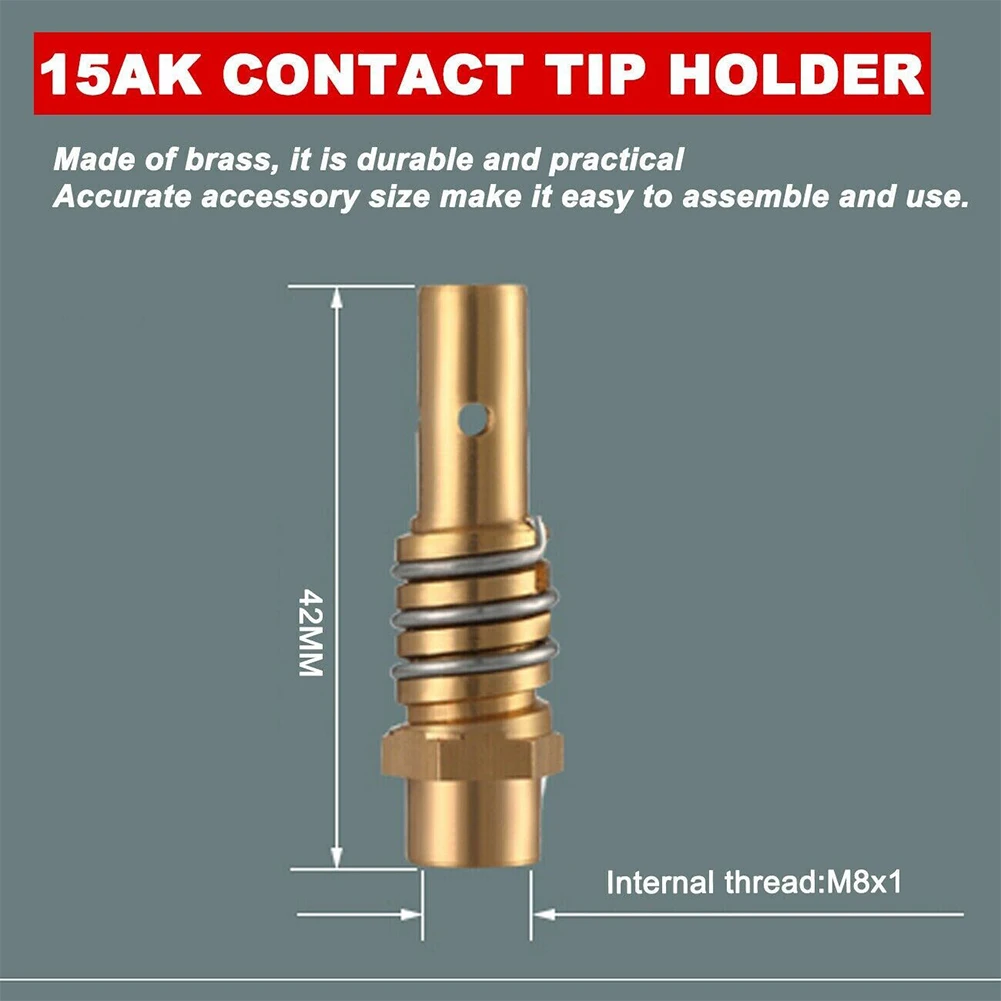 

Consumables Kit Welding Nozzle 0.6/0.8/0.9/1.0/1.2mm Accessories Conductive Tip Contact Tip MB15 15AK MIG Welding Useful