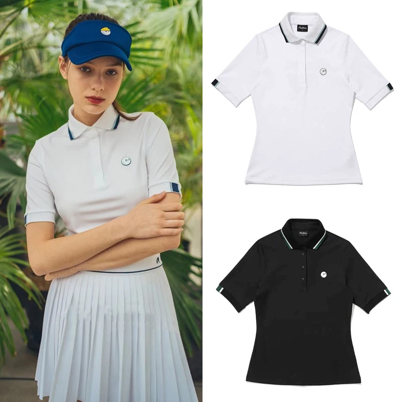 

MALBON GOLF Women's Short Sleeve T-Shirt Slim Thin Summer New POLO Shirt Top
