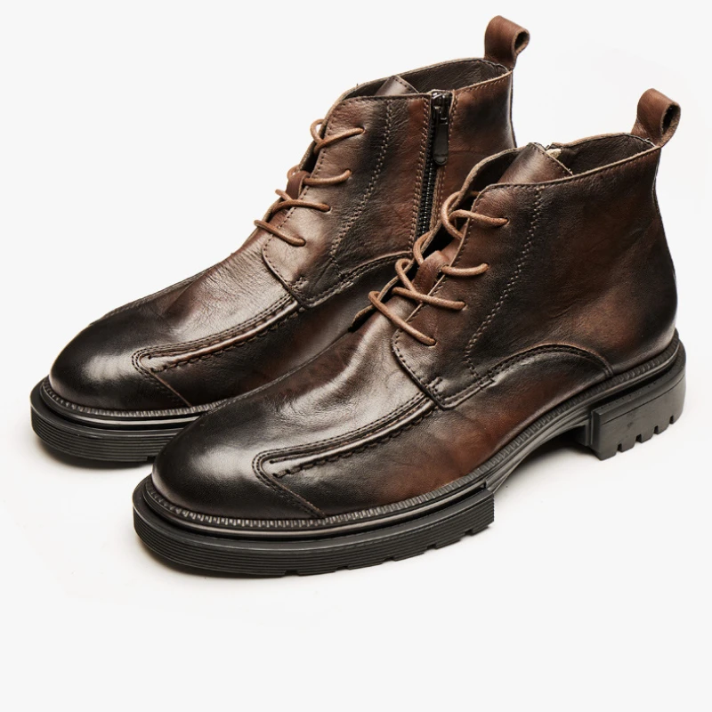 Зимние ботинки для мужчин из натуральной кожи размер 39 - 46 цвет в ассортименте