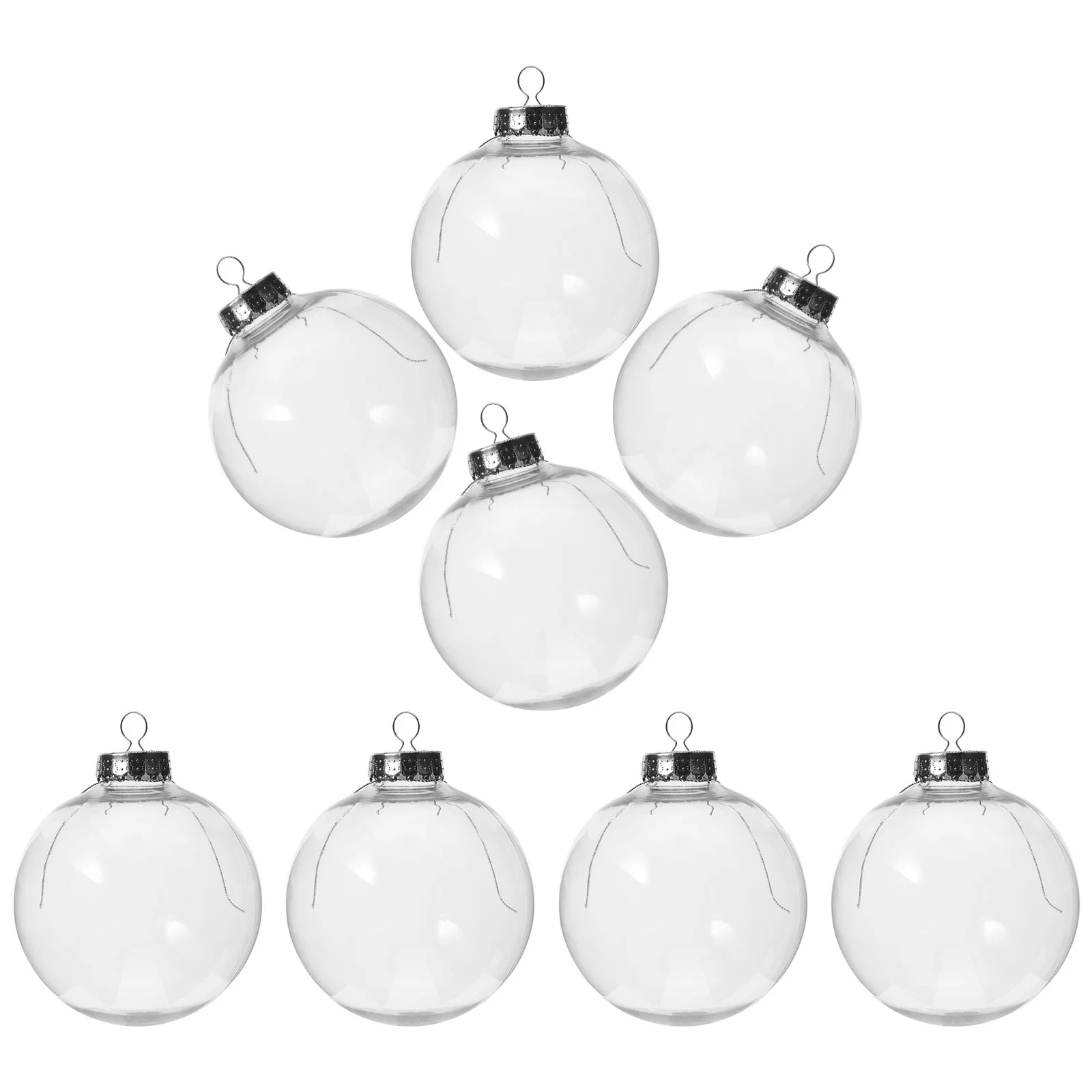 

8cm 10cm Christmas Transparent Ball DIY Craft Fillable Ball Plastic Wedding Christmas Trees Hanging Decor Festival Party
