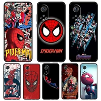 avengers spiderman marvel for honor 60 50 20 se pro x30 10x 10i 10 9x 9a 8x 8a lite silicone soft tpu black phone case cover