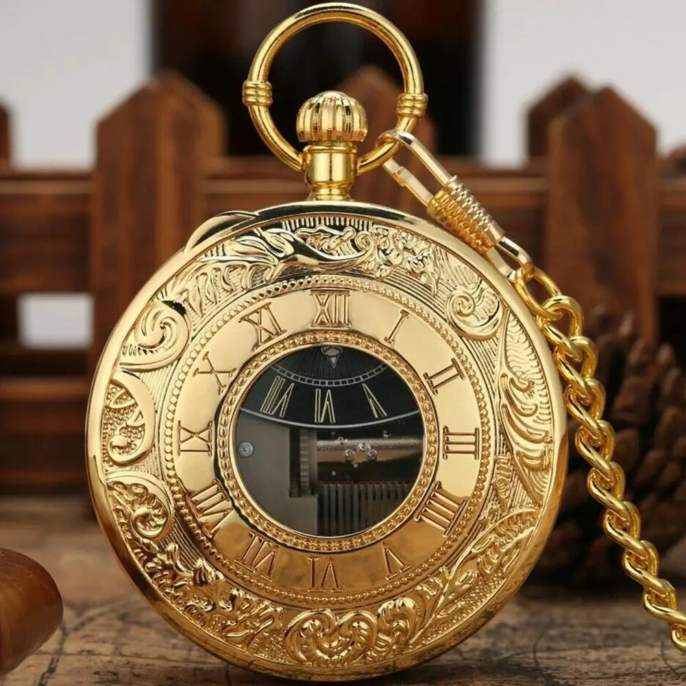 

Luxury Silver Musical Movement Pocket Watch Quartz Chain Fob Hand Crank Watch Pendant Gift Antique Valentines Clock Mu F4i5