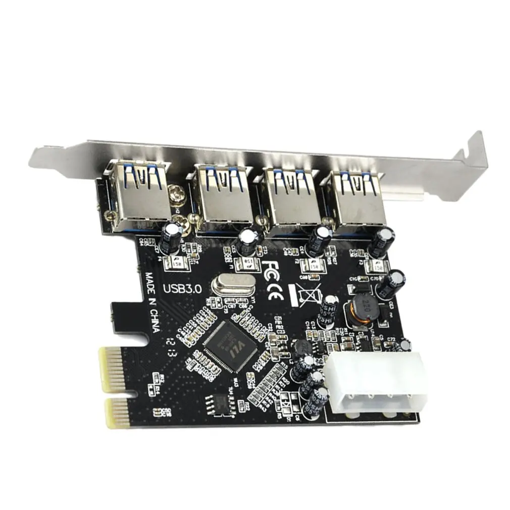 

Изысканный дизайн прочный быстрый USB 3.0 PCI-E PCIE 4 порта высокотехнологичный Экспресс-адаптер расширения карты ED