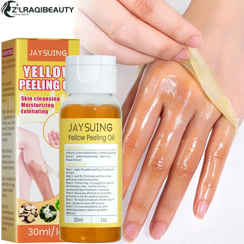 

Yellow Peeling Oil Body Exfoliation Bleaching Dark Skin Remove Arm Knee Legs Melanin Brightening Whitening Women Skin Care 30ml