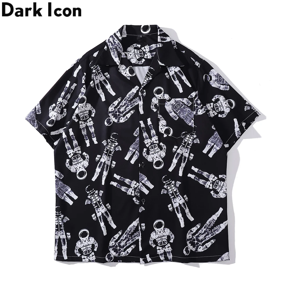 

Astronaut Full Print Men's Shirt 2022 Summer New Fashion Shirts for Men