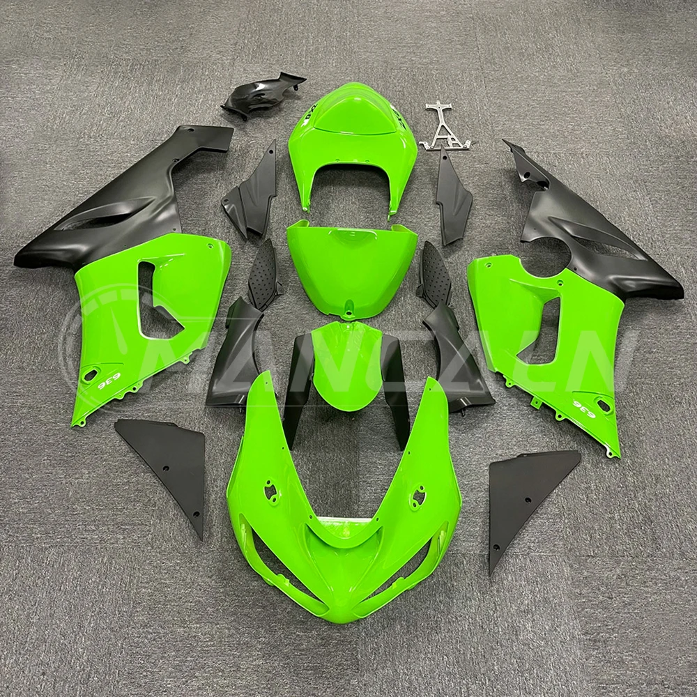 

Комплект обтекателей для мотоцикла KAWASAKI ZX6R ZX-6R 2005 2006, комплект кузова из высококачественного АБС-пластика, зеленый
