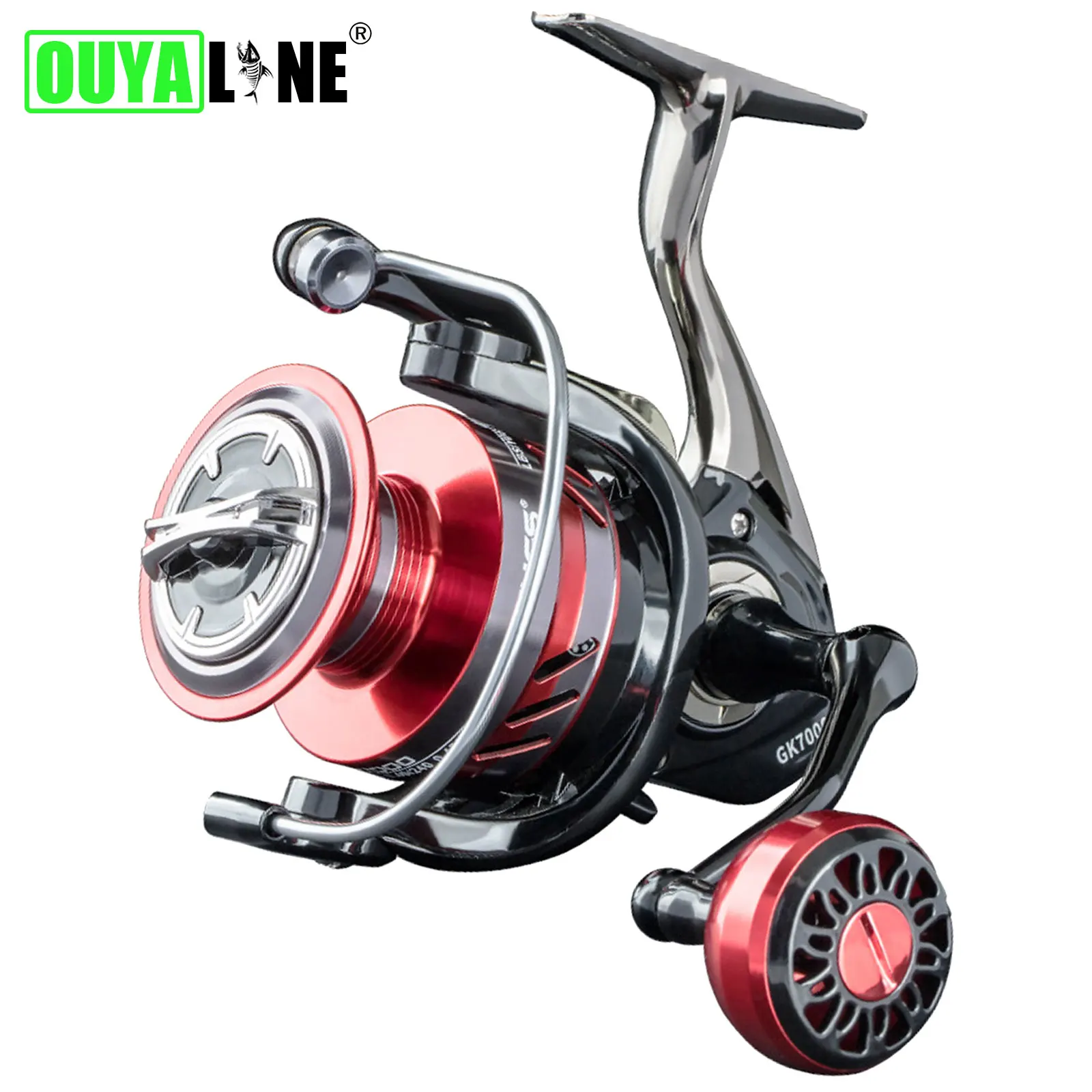 

Fishing Reel Spinning GK1000-7000 Series 3+1BB High Speed 5.2:1 8kg Drag All Metal Distant Wheel Surfcasting Carretilha De Pesca