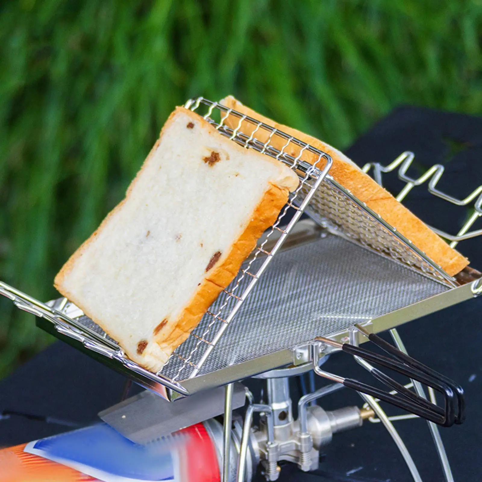 Походная печь-тостер гриль для костра приготовления пищи рыбалки пешего туризма