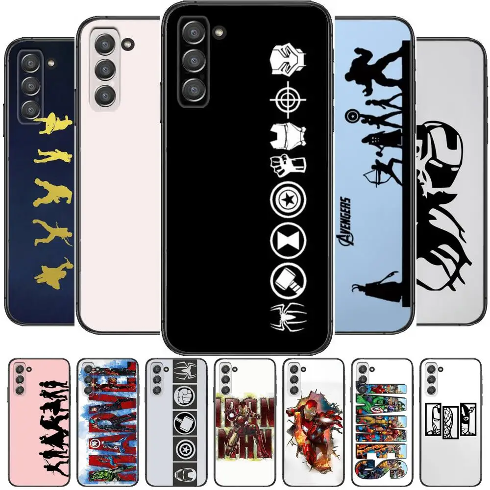

Marvel Logo Avengers Heros Phone cover hull For SamSung Galaxy s6 s7 S8 S9 S10E S20 S21 S5 S30 Plus S20 fe 5G Lite Ultra Edge
