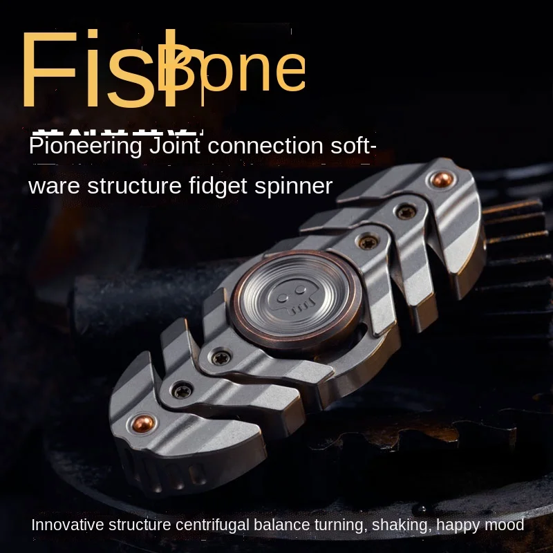 

Оригинальный Fishbone Fingertip Gyro Ограниченная серия крутая игрушка для пальцев многофункциональный EDC