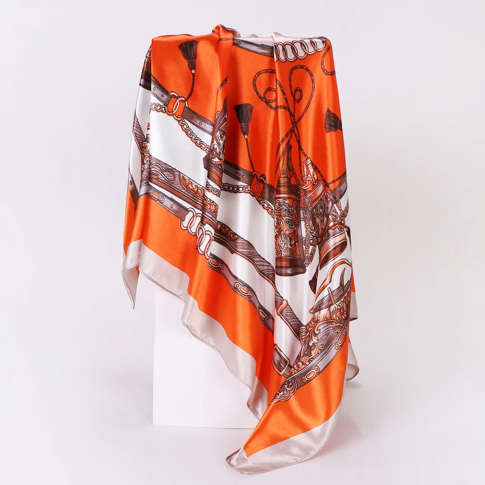 

Унисекс, мужской и женский шарф, квадратная бандана, модная шаль с кисточками, хиджаб, повязка на голову из искусственного шелка, тюрбан 35*35 дюймов