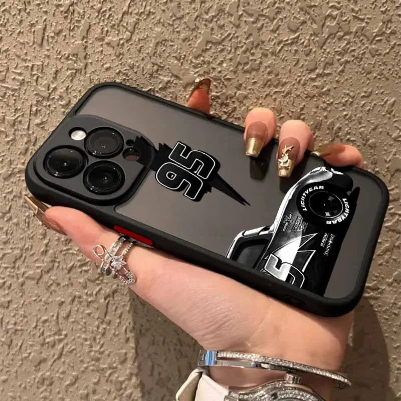 Фото Чехол для телефона Cars L-Lightning M-McQueen для Oppo Reno14 Reno13 Reno8 Reno7 Reno6 Reno5 Reno4 Reno3 Reno2 T F Pro 4G 5G Задняя крышка №4
