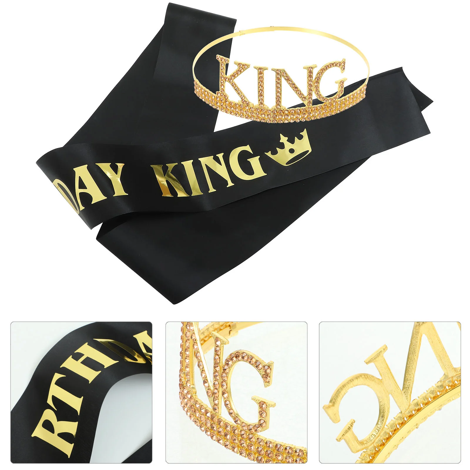 

Birthday Sash For Men Crowns Props Party Supplies And Tiara Accessories Decorations Happy Shoulder Strap Gifts Belt