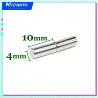 2050100200300500pcs 4x10 round rare earth magnet strong 4mmx10mm n35 4x10mm mini small fridge neodymium magnet disc 410