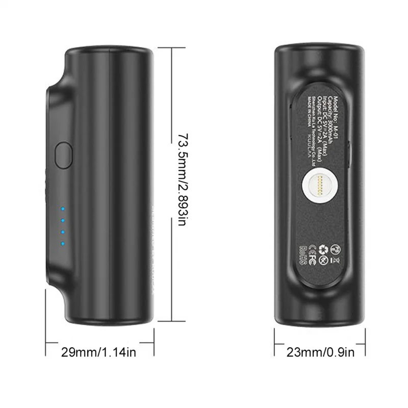 Magnetic Mini Power Bank 3000mAh Fast Charging PowerBank Type C Lighting Mirco USB External Battery for iPhone 14 PRO MAX XIAOMI