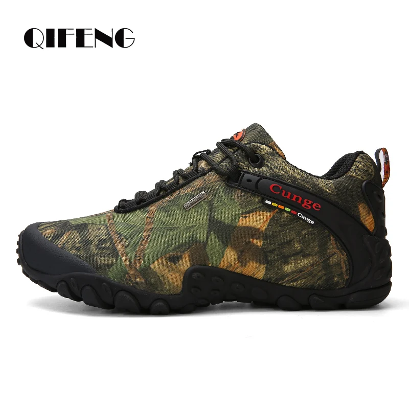 

2022 Summer Winter Men Outdoor Sneakers Male Mountain Trekking Camouflage Canvas Waterproof Man Casual Shoes Rubber Army Shoes