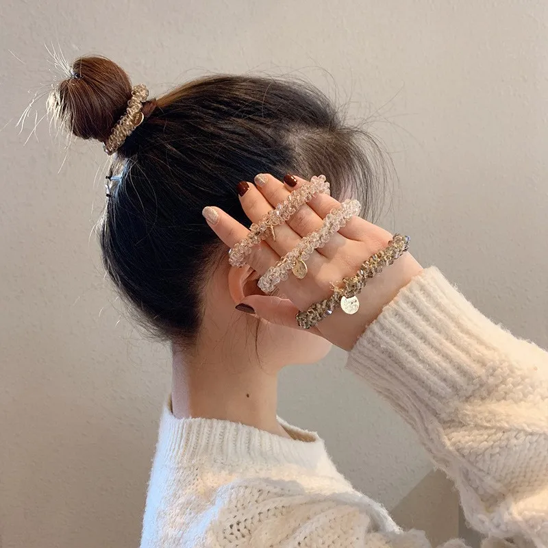 Кристальное кольцо для волос браслет двойного назначения веревка головы