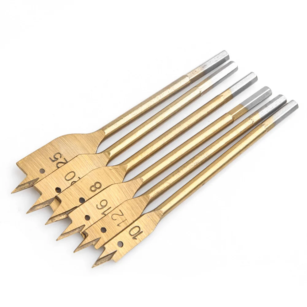 

Tri-point Woodworking Flat Drill Bit High-Carbon Steel Wood Flat Drill Hole Tool Tri-point Paddle Flat Spade for Woodworking