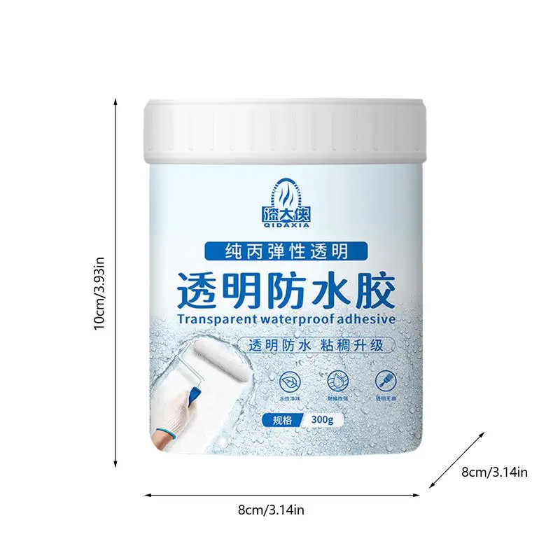 Прозрачный водонепроницаемый клейкий герметик для покрытия 300 г прозрачный