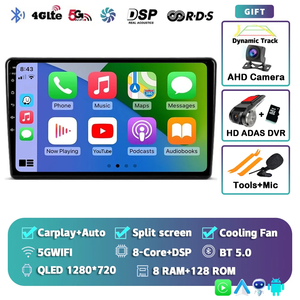 

Автомобильное радио Android14 Carplay для Citroen Berlingo Peugeot Partner 2008-2020 2021 2022, мультимедийный плеер, GPS, стерео DSP, WIFI