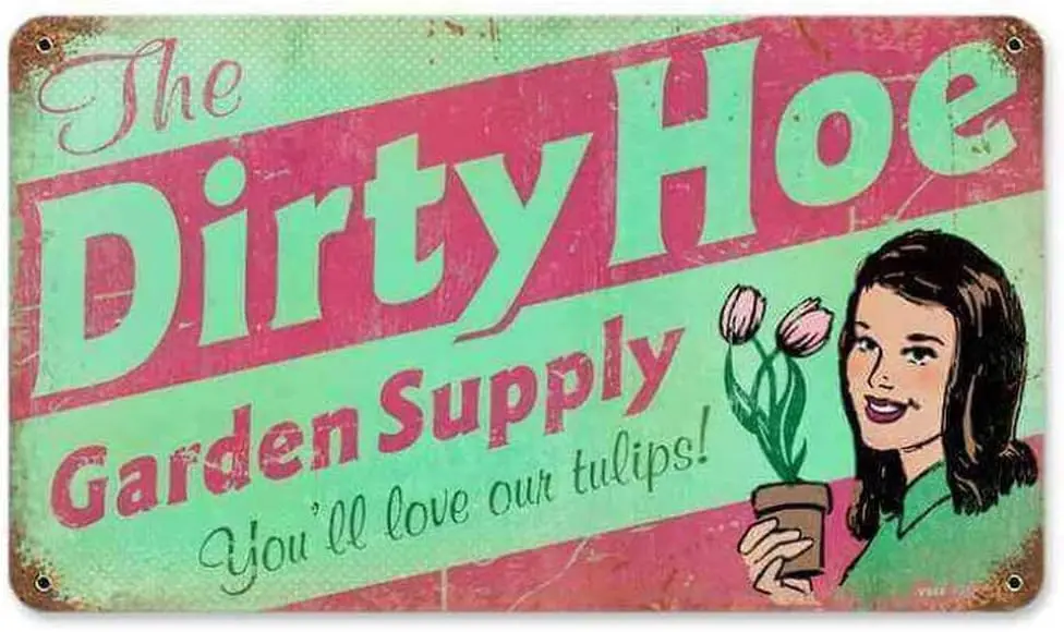 Металлическая жестяная вывеска SmartCows в стиле ретро грязная мотыга сад 12 x 8 дюймов