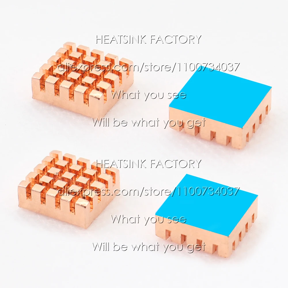 Медный радиатор 13x12x5 мм мини-радиатор с тепловой лентой для ПК процессор Raspberry Pi