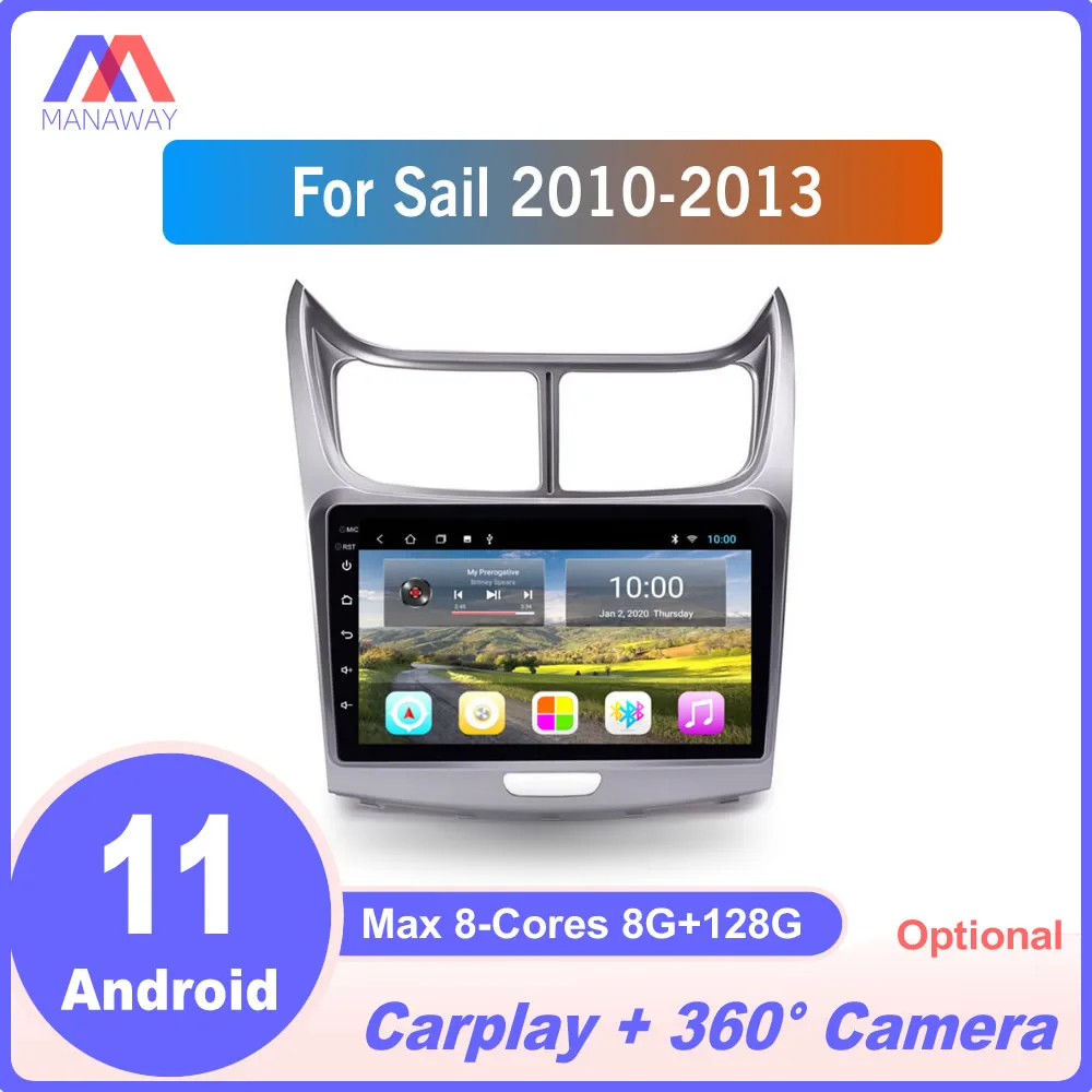 

9" Android Player For Chevrolet Sail 2010-2013 DSP CarPlay Car Radio Stereo Multimedia Video MP5 Navigation GPS 2Din