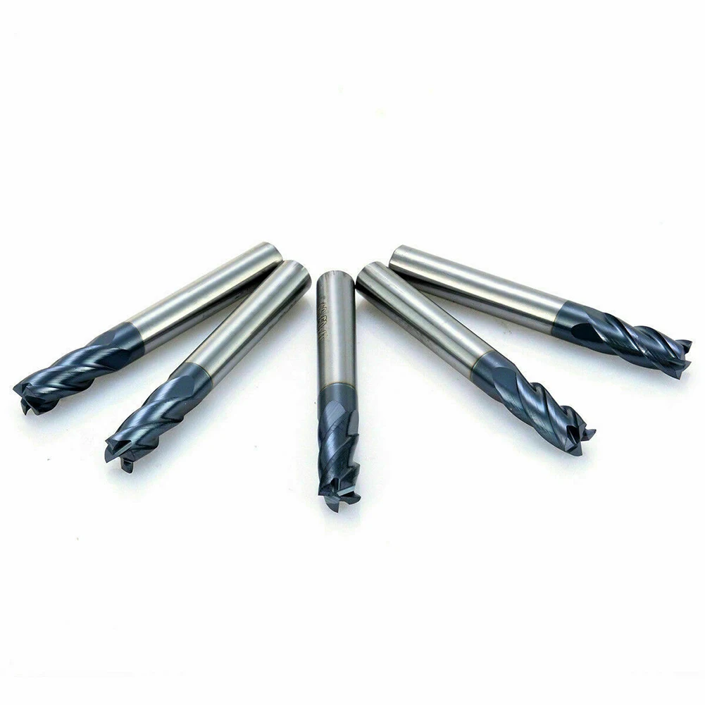 

Spiral Mills End Mill 5pcs Accessories Carbide Cutter Tool For Modular Steel HRC45 Kit Replacement Tungsten Steel