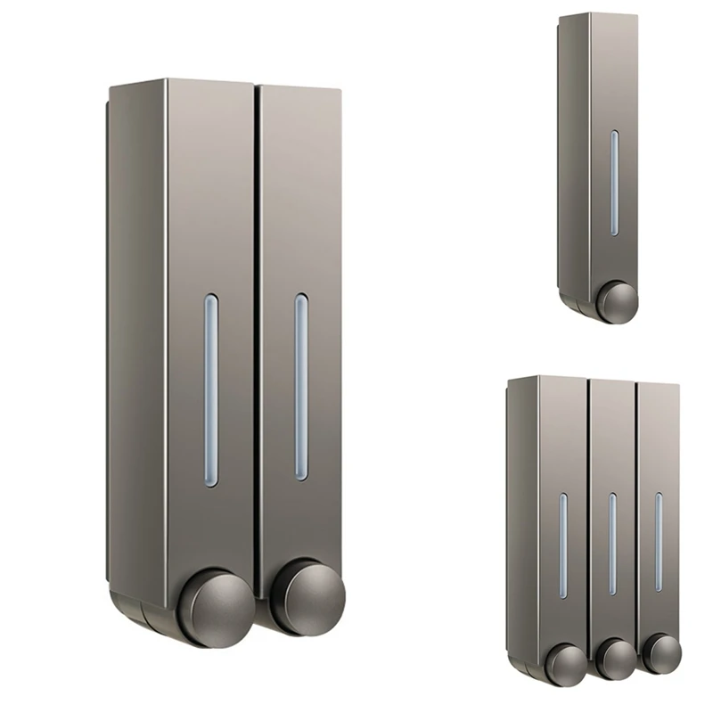 

Soap Dispenser Wall-Mount Shower Bath Shampoo Dispenser Liquid Soap Container Bathroom Washroom Accessories