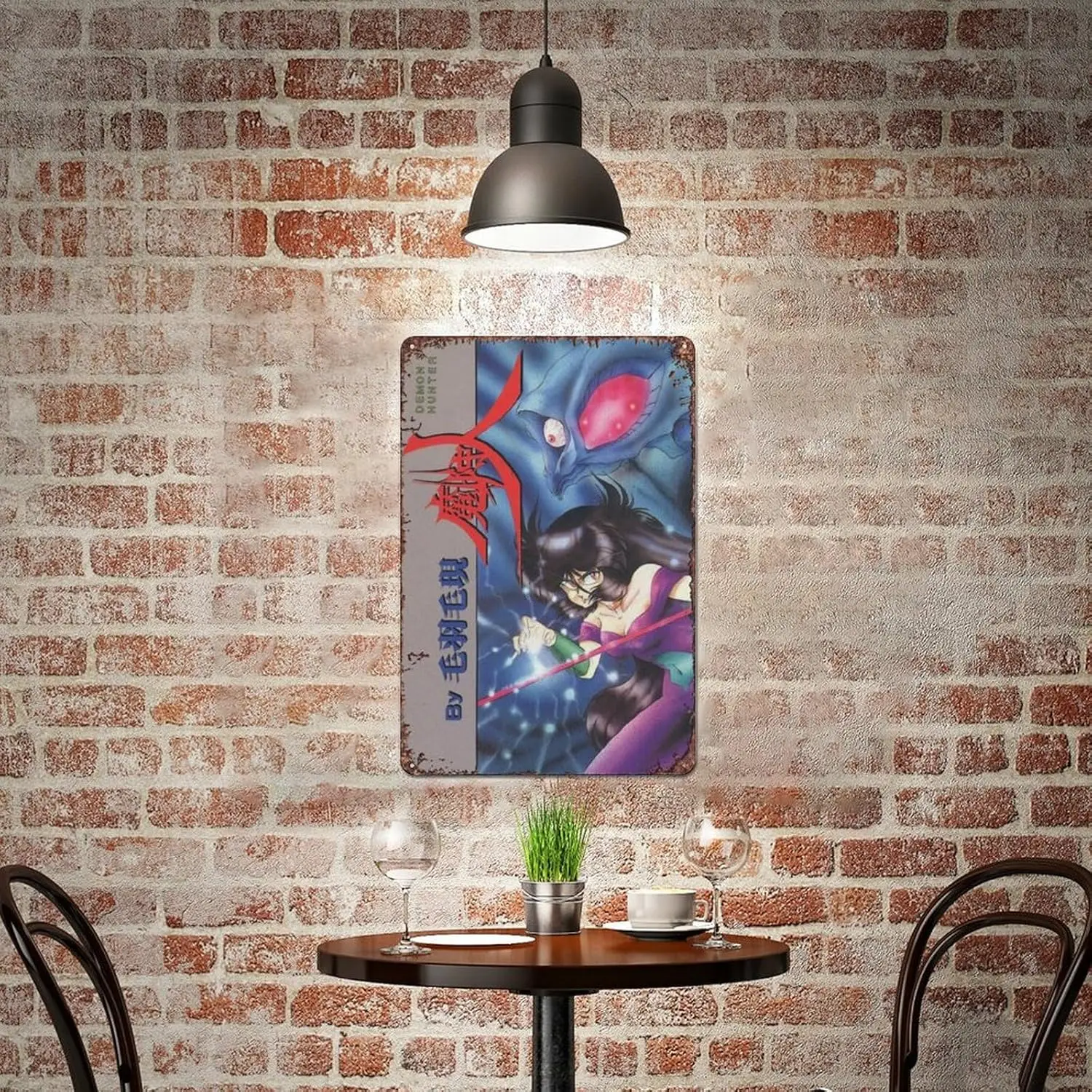 Прикольная металлическая Жестяная Табличка с изображением демонов Hunter Внешнее