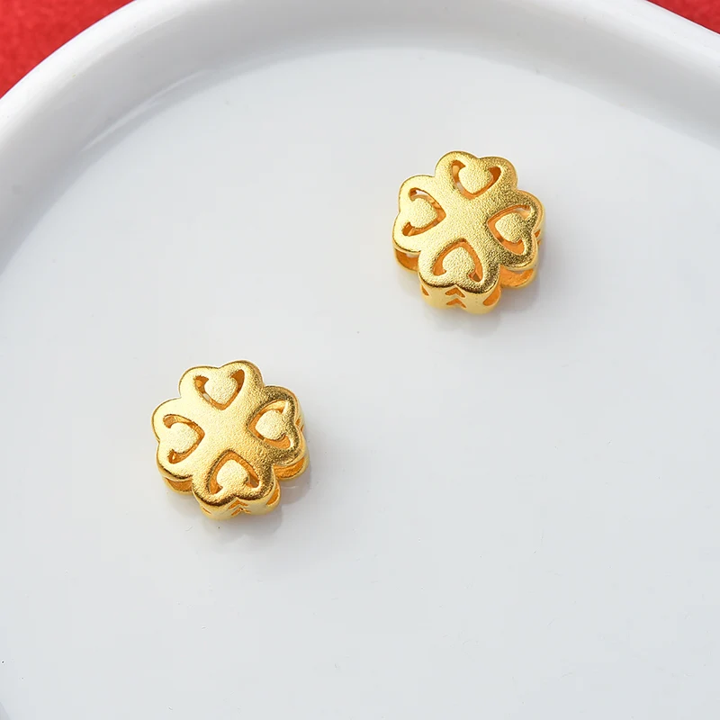 Древний песок золотой клевер благоприятное облако бусины дорожное звено браслет