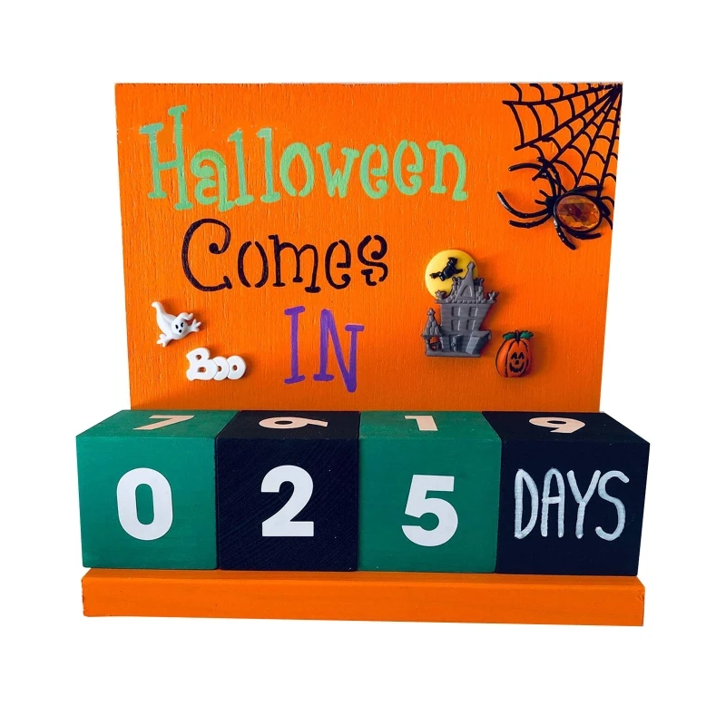 

Halloween Countdown Calendar Novelty Advent Countdown House Party Halloween Ornaments Supplies for Home Party Decoration