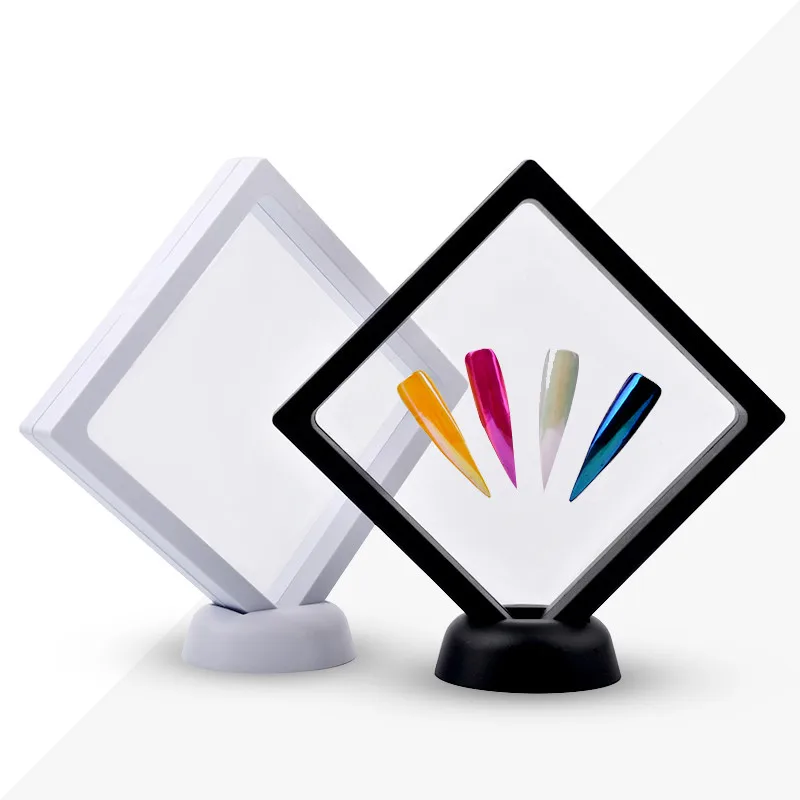 

1 Pcs White/Black Nail Tips Display Stand Holder Acrylic with PET Membrane Nails Deigns Showing Board Manicure Nail Art Tools