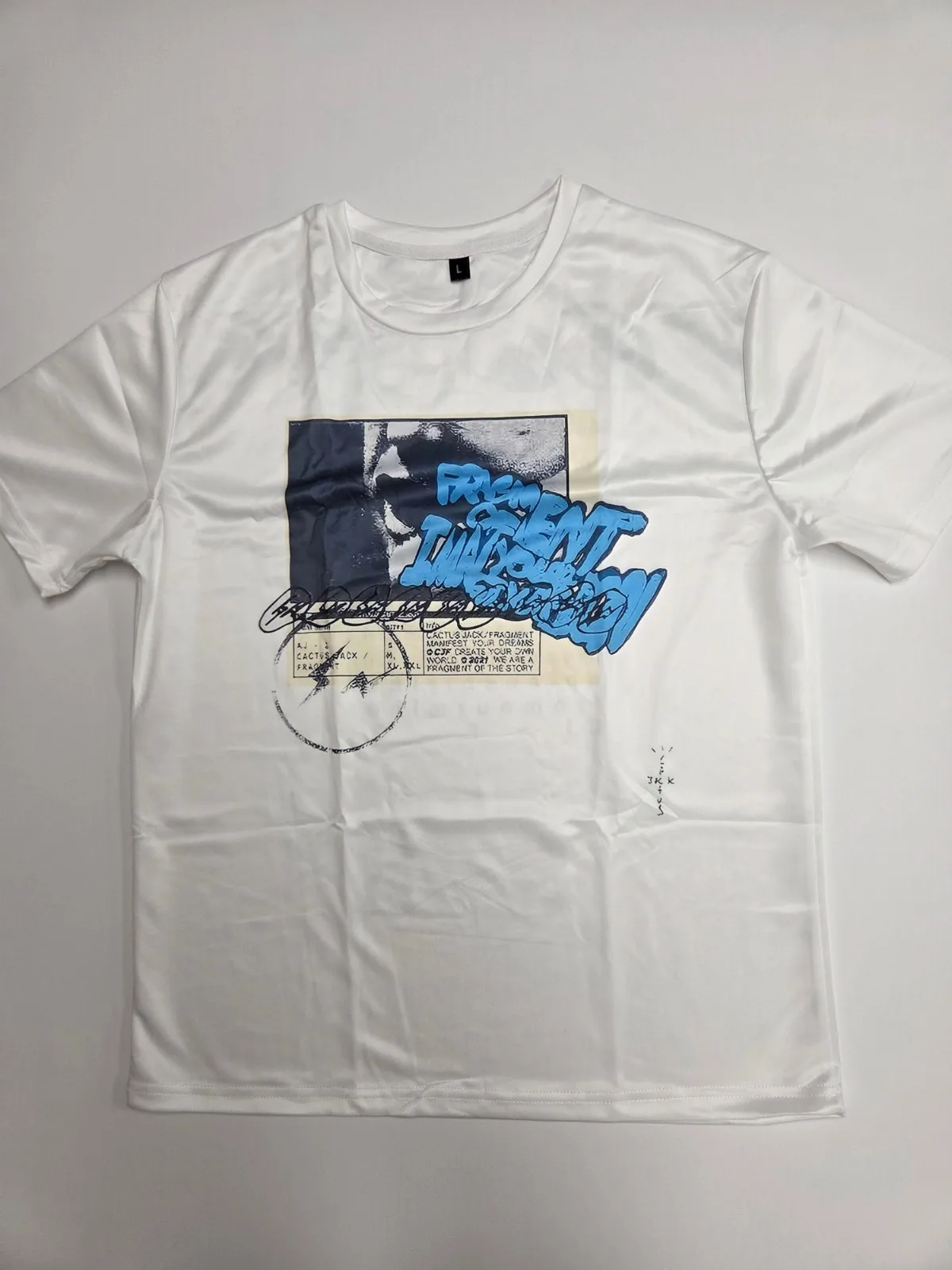 Фото Футболка Travis Manifest White Dry Fit, стандартный крой, размер S/M/L/XL T50 №1