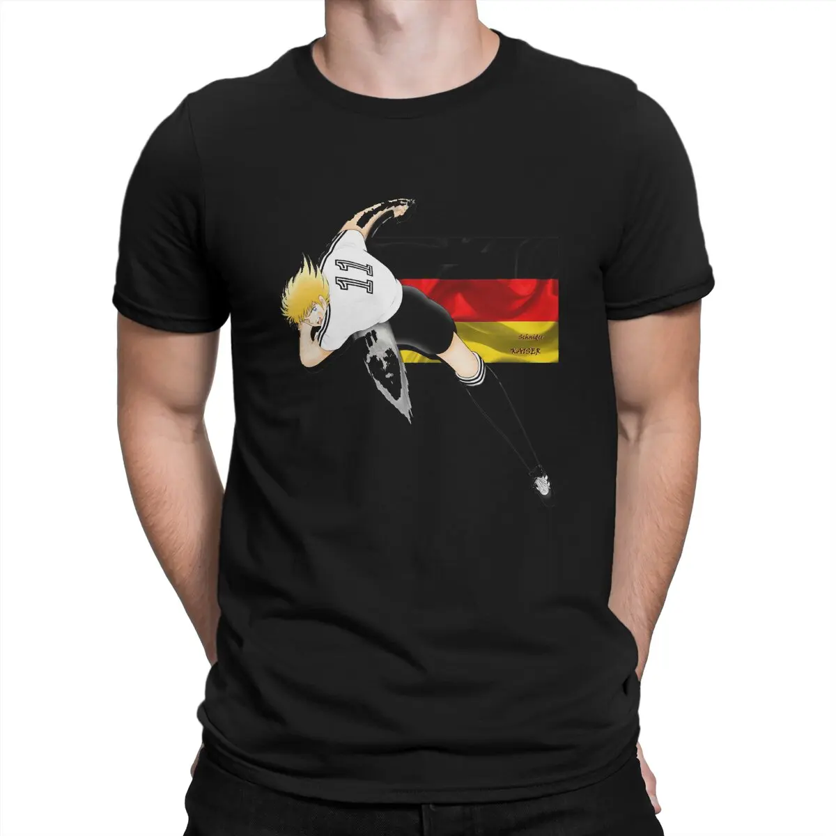 

Men Karl-Heinz Scnhider Kaiser T Shirts Captain Tsubasa About Football Anime Cotton Clothing Funny Tee Shirt Birthday Gift