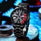 Fashion Luxury Sports 3D Car Steering Wheel Watch for Men Racing Sports Watches Men's Quartz Watch for Car Rim Reloj Other Image