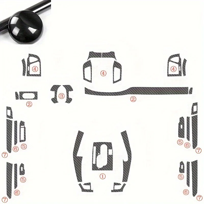 

Углеродное волокно для Chevrolet для Captiva 2012-2017, автомобильная пленка, внутренняя наклейка, центральная консоль, приборная панель, дверная ручка, подъемная панель