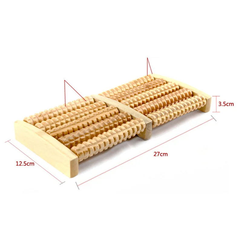 

5 Raw Wooden Foot Roller Wood Care Massage Reflexology Relax Relief Massager Spa Gift Anti Cellulite Foot Massager