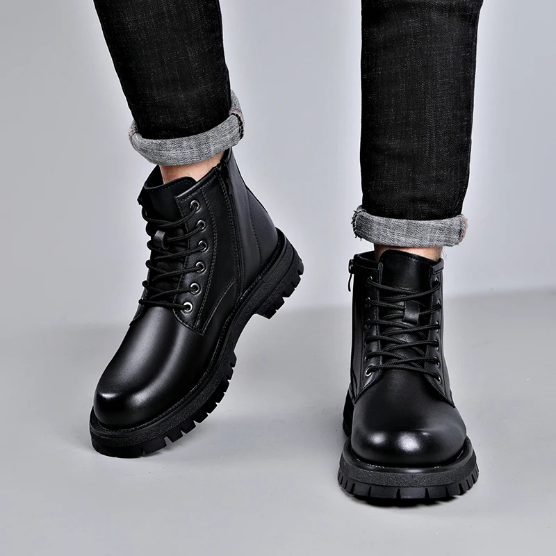 Мужские ботинки повседневная обувь черного цвета деловая офисная официальная